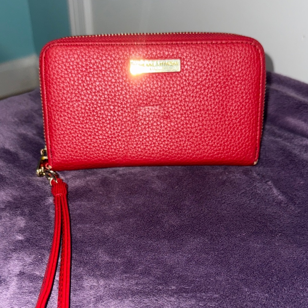 Adrienne Vittadini Red Clutch Wristlet